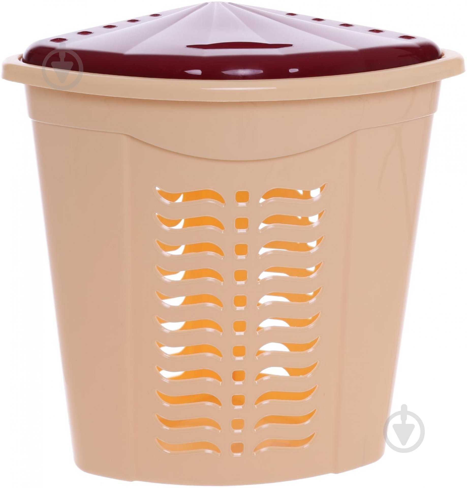 Корзина для белья угловой 42 л бежевый - фото 1