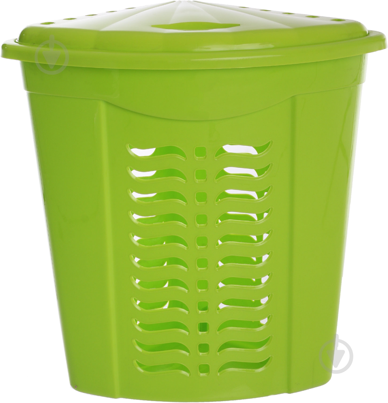 Корзина для белья угловой 42 л салатовый - фото 2 Корзина для белья угловой 42 л салатовый - фото 2