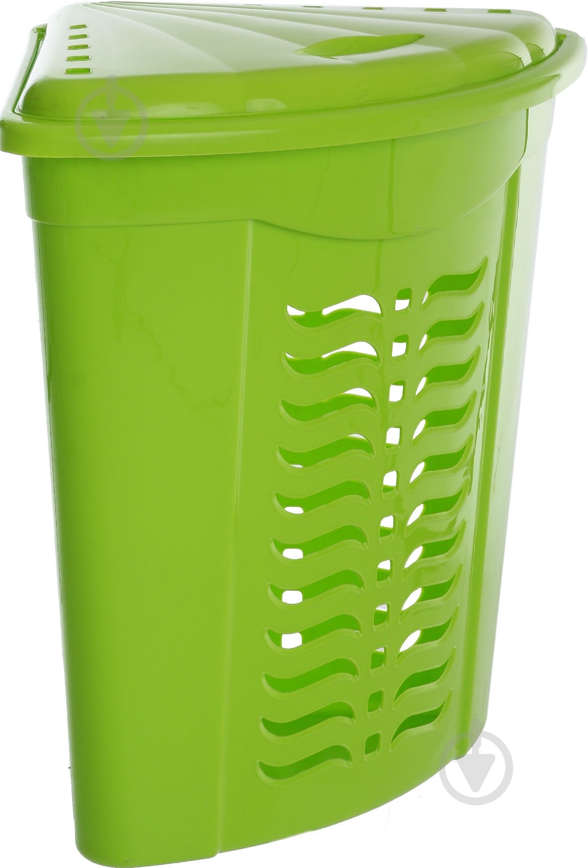 Корзина для белья угловой 42 л салатовый - фото 1 Корзина для белья угловой 42 л салатовый - фото 1