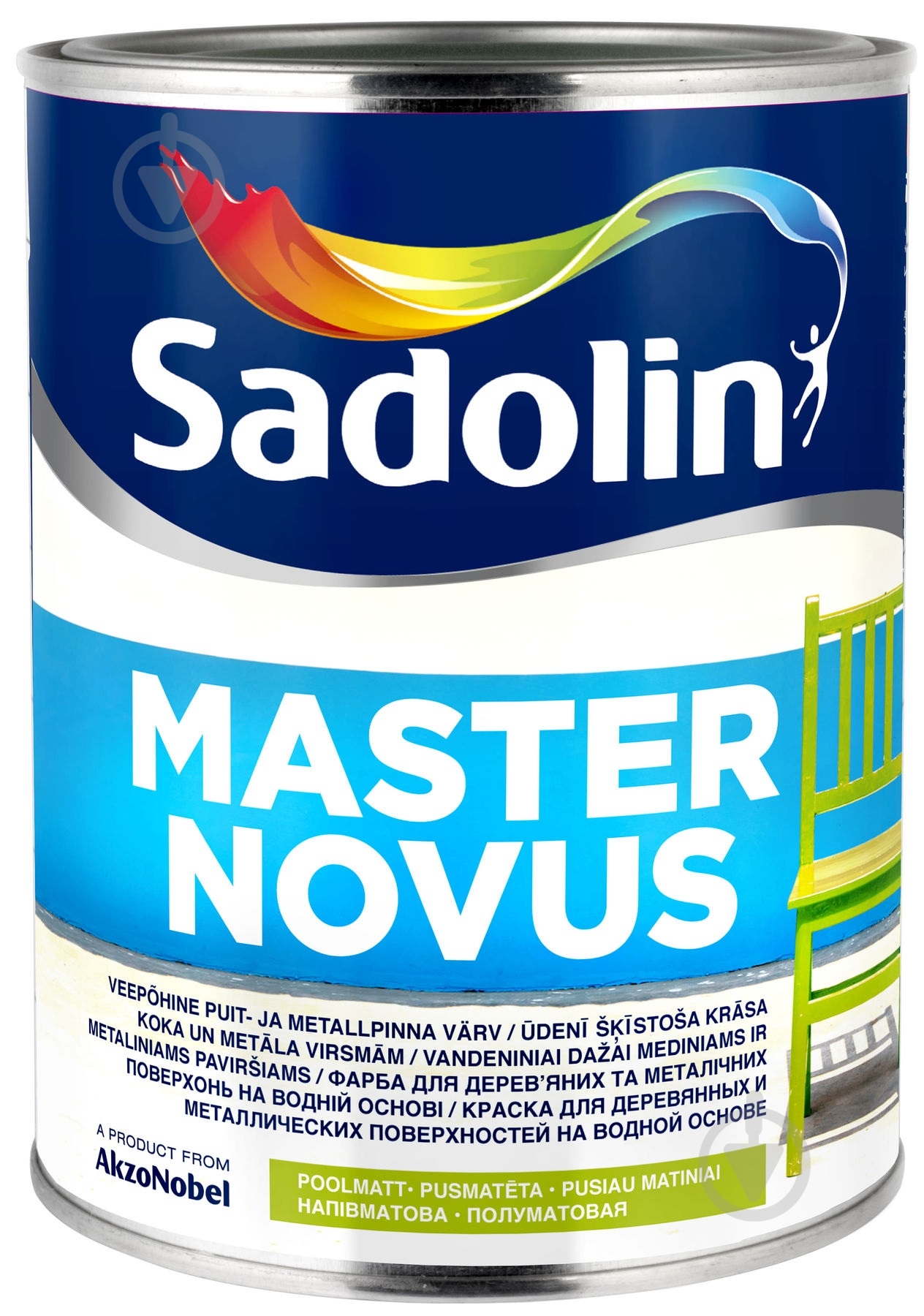 Краска Sadolin MASTER NOVUS 70 BW белый глянец 1 л - фото 1