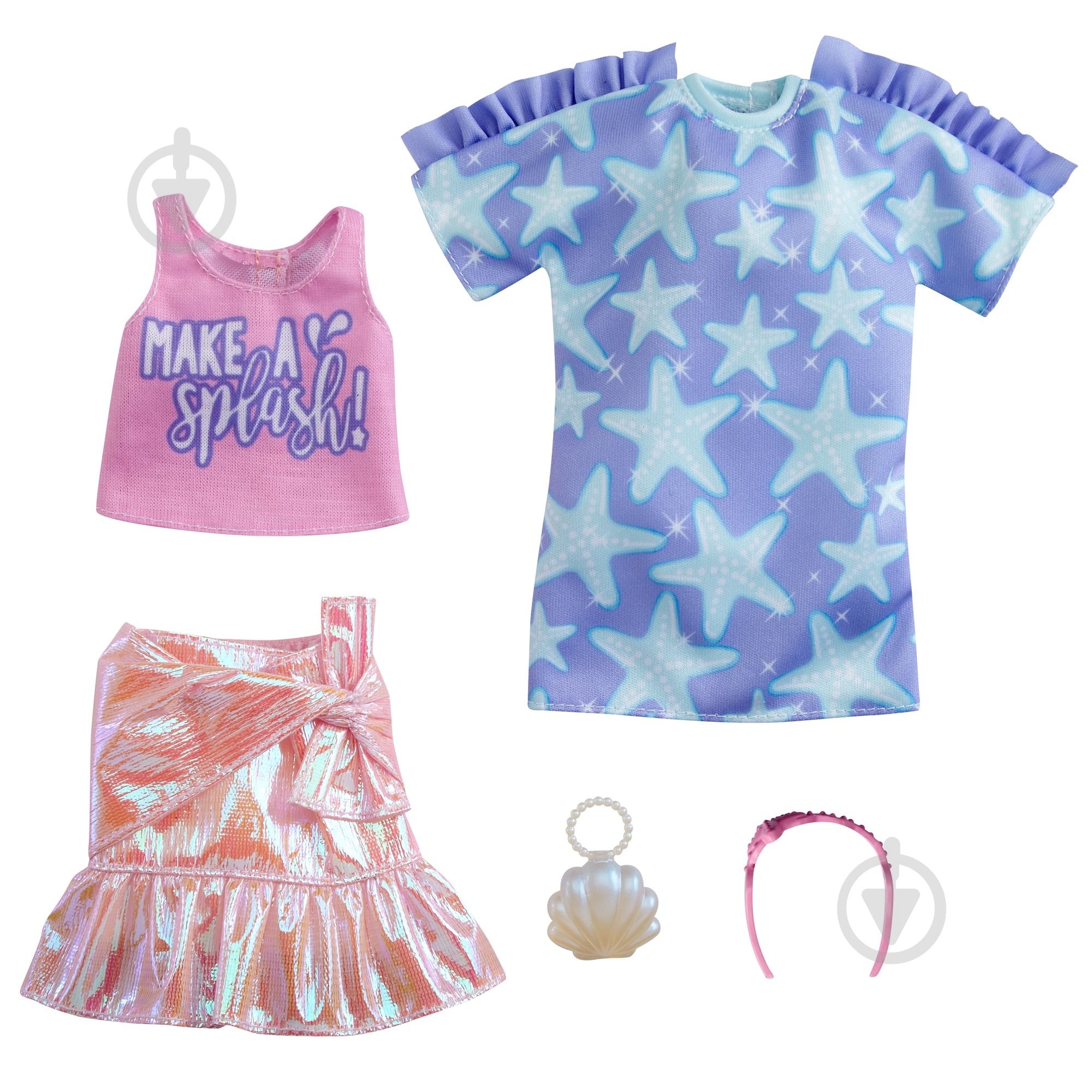 Одежда для куклы Barbie Набор одежды "Два модных образа" (в асс.) GWF04 - фото 7 Одежда для куклы Barbie Набор одежды "Два модных образа" (в асс.) GWF04 - фото 7