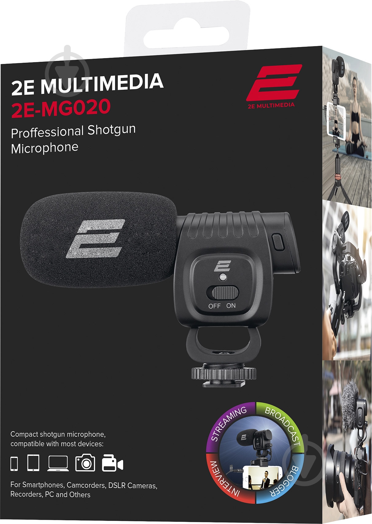 Микрофон 2E Shoutgun Pro on/of 3.5mm (2E-MG020) - фото 16 Микрофон 2E Shoutgun Pro on/of 3.5mm (2E-MG020) - фото 16