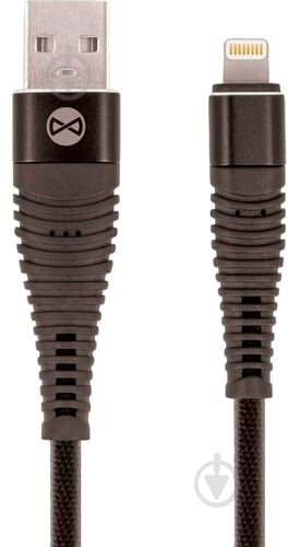 Кабель Forever Shark USB - Lightning 2A 1 м черный (5900495679345) - фото 1