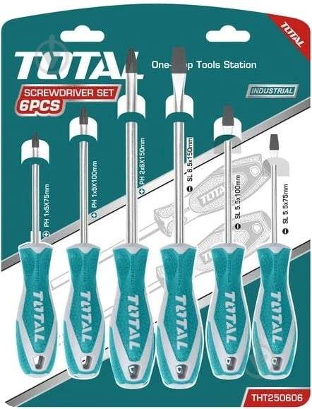 Набор отверток TOTAL® 6 шт. (THT250606) - фото 1 Набор отверток TOTAL® 6 шт. (THT250606) - фото 1