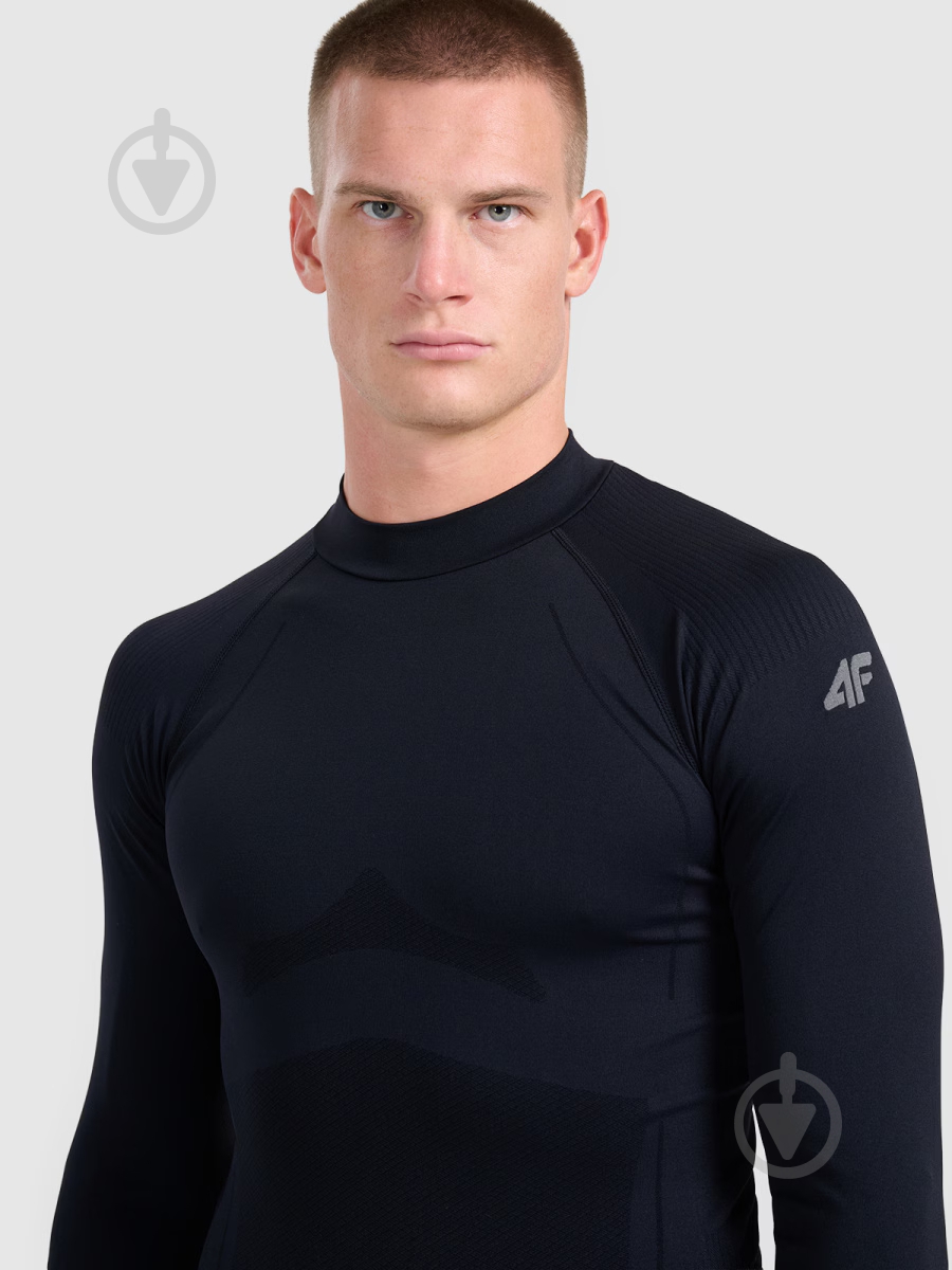 Футболка з довгим рукавом 4F 4FWAW25USEAM224-20S р.L-XL чорний - фото 4 Футболка з довгим рукавом 4F 4FWAW25USEAM224-20S р.L-XL чорний - фото 4