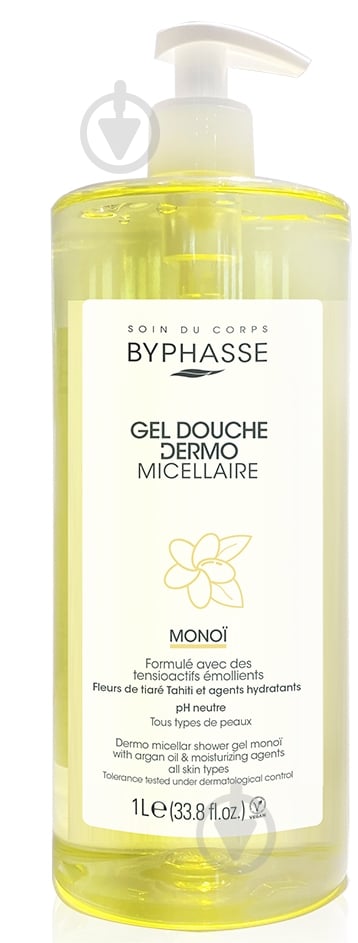 Гель мицеллярный Byphasse Monoi Tahiti 1000 мл - фото 1 Гель мицеллярный Byphasse Monoi Tahiti 1000 мл - фото 1