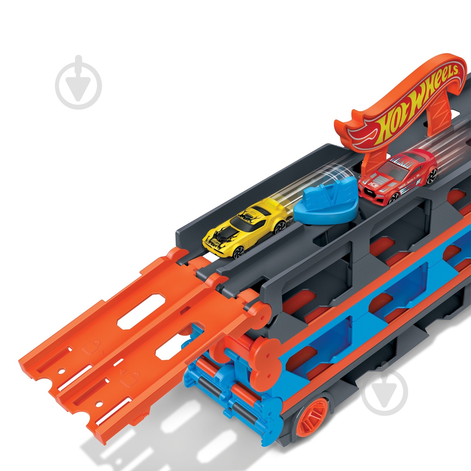 Вантажівка-транспортер Hot Wheels Суперперегони GVG37 - фото 4