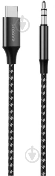 Кабель Proove SoundMesh Type-C - 3.5mm 1 м серый (ACSM00002801) - фото 1
