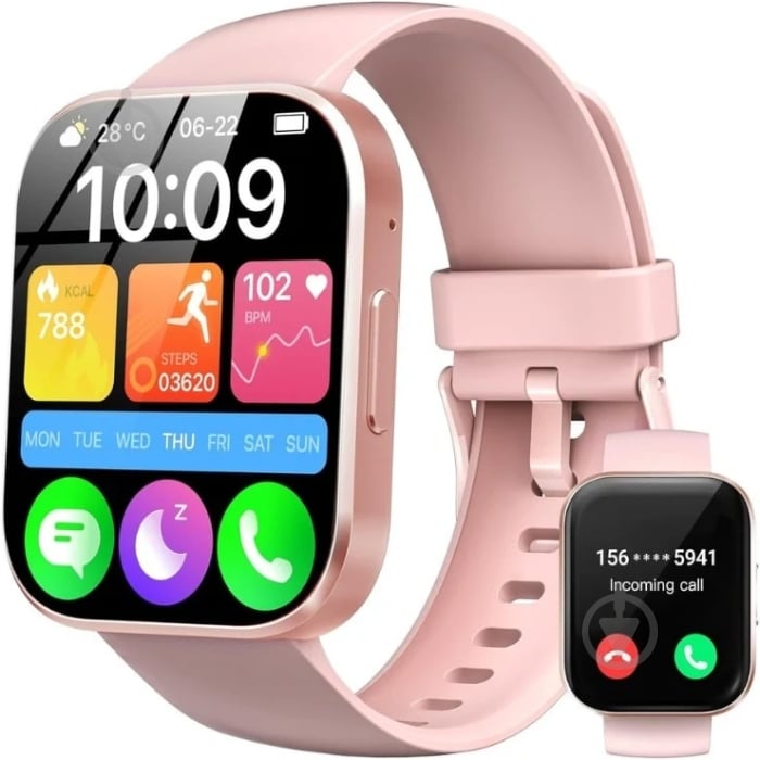 Смарт-годинник Oukitel BT103 pink (6931940767057) - фото 1 Смарт-годинник Oukitel BT103 pink (6931940767057) - фото 1