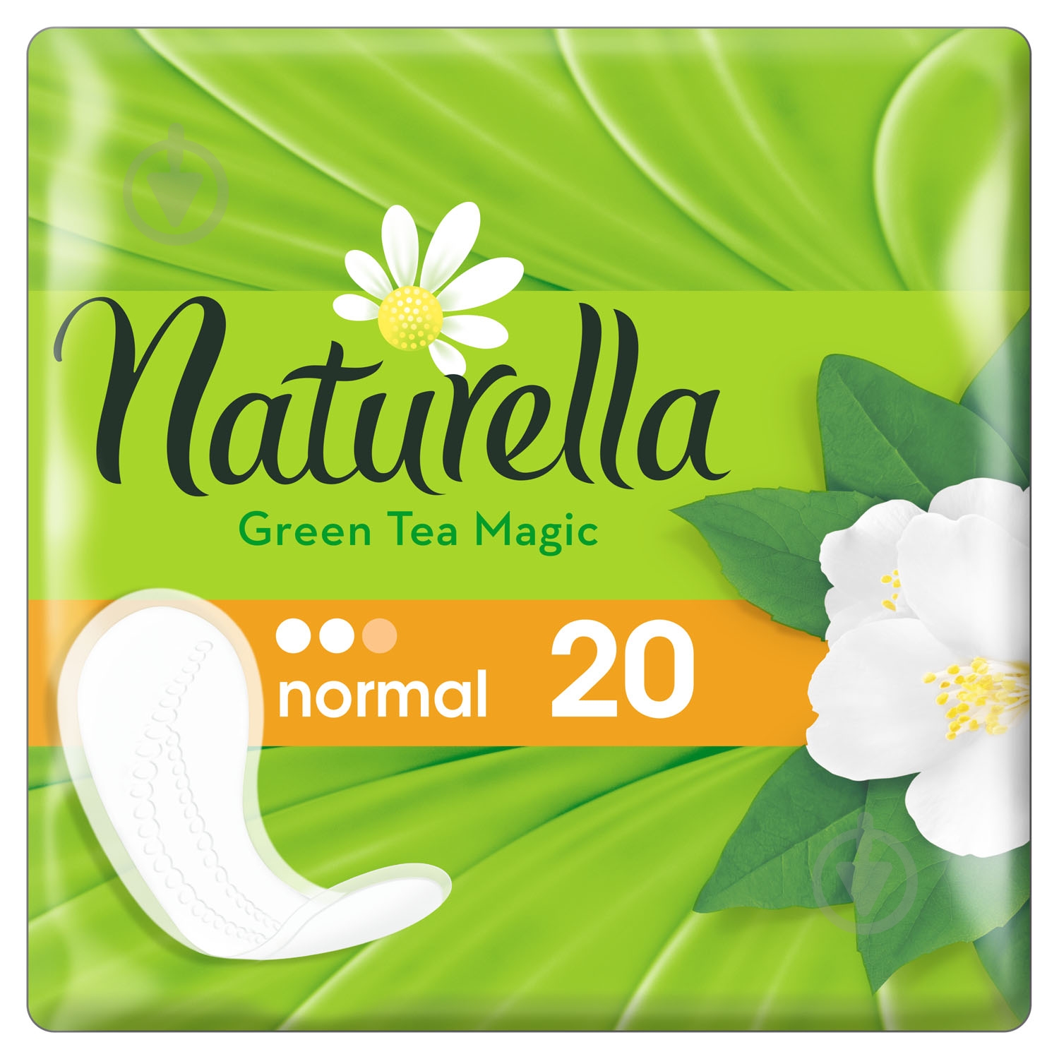 Прокладки ежедневные Naturella Green Tea Magic normal 20 шт. - фото 1 Прокладки ежедневные Naturella Green Tea Magic normal 20 шт. - фото 1