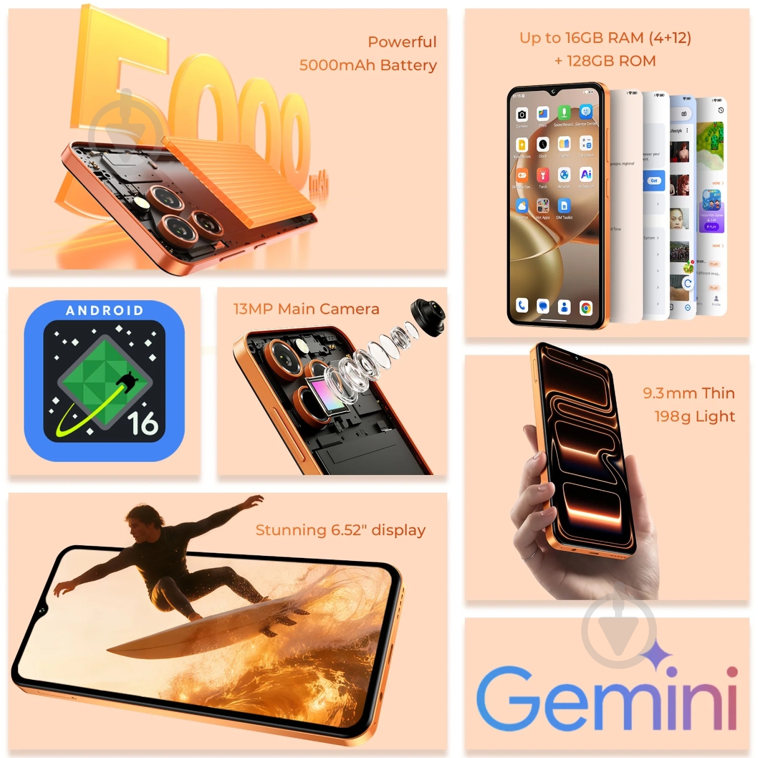 Смартфон Oukitel C17 4/64GB blue (C17_4_64_BL) - фото 4 Смартфон Oukitel C17 4/64GB blue (C17_4_64_BL) - фото 4