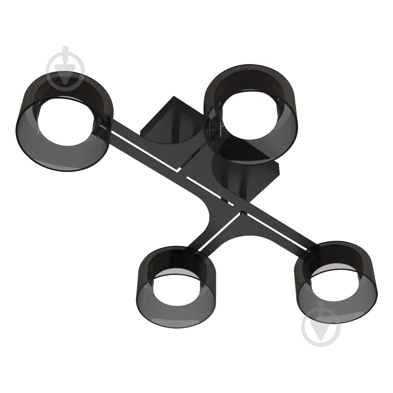 Люстра стельова Hopfen SAGA-GX-4-CL BK 4xGX53 чорний - фото 1