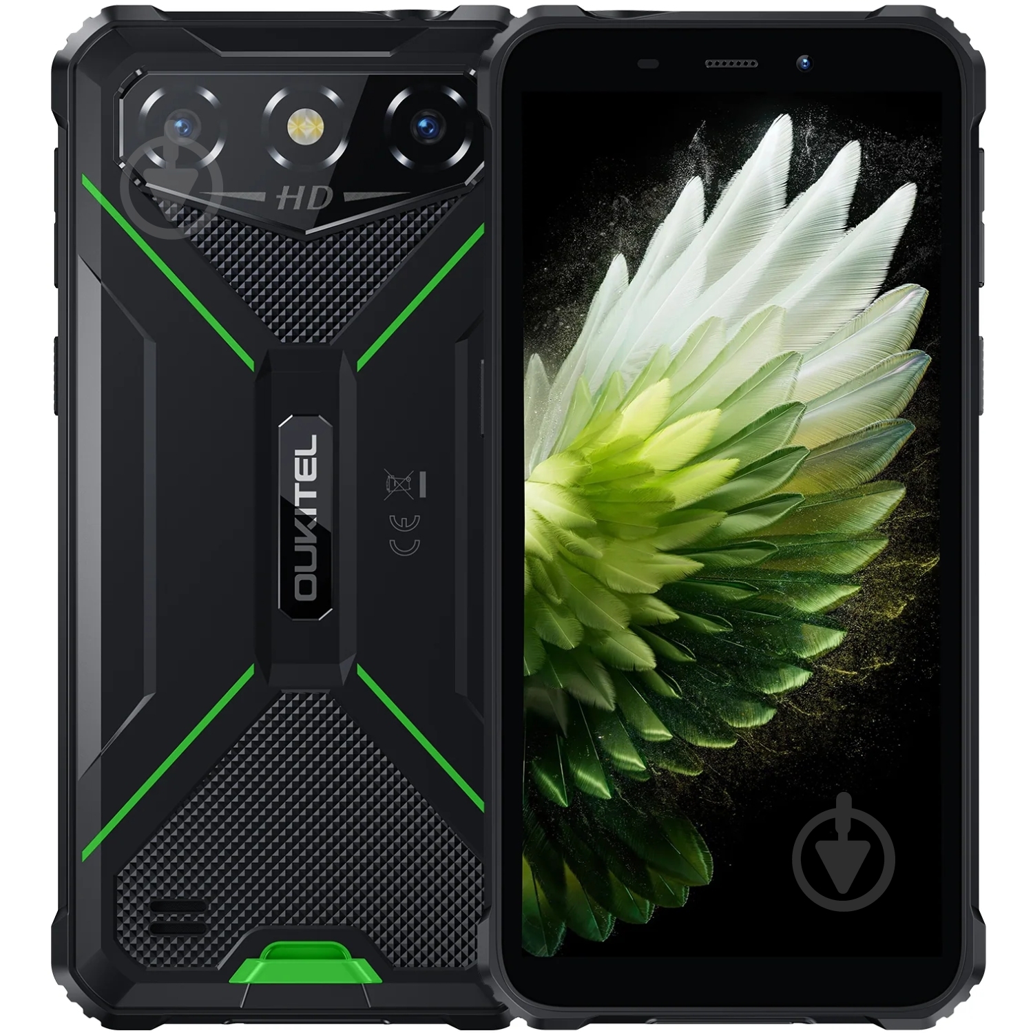 Смартфон Oukitel G3 4/128GB black/green (G3_GN) - фото 1