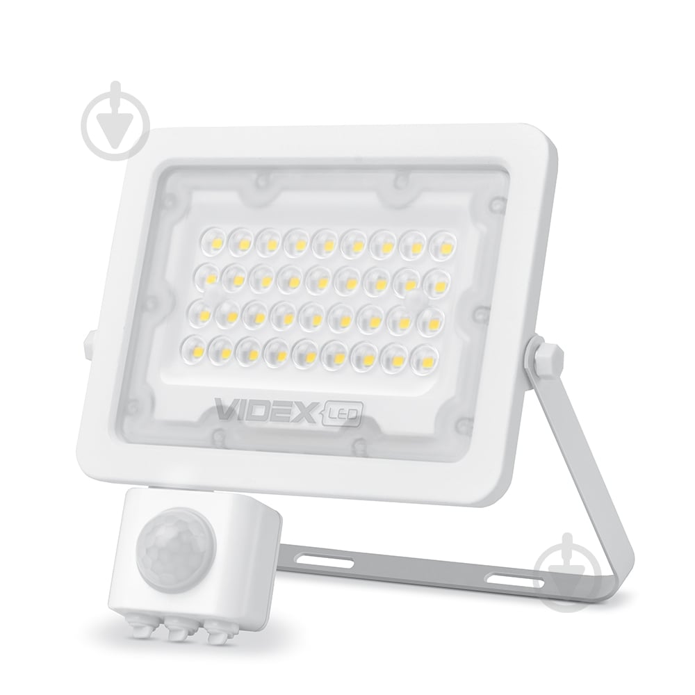 Прожектор Videx LED F2e с датчиком движения и освещенности 30 Вт IP65 белый 26265 - фото 1 Прожектор Videx LED F2e с датчиком движения и освещенности 30 Вт IP65 белый 26265 - фото 1