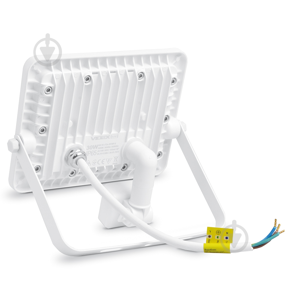 Прожектор Videx LED F2e с датчиком движения и освещенности 30 Вт IP65 белый 26265 - фото 2 Прожектор Videx LED F2e с датчиком движения и освещенности 30 Вт IP65 белый 26265 - фото 2
