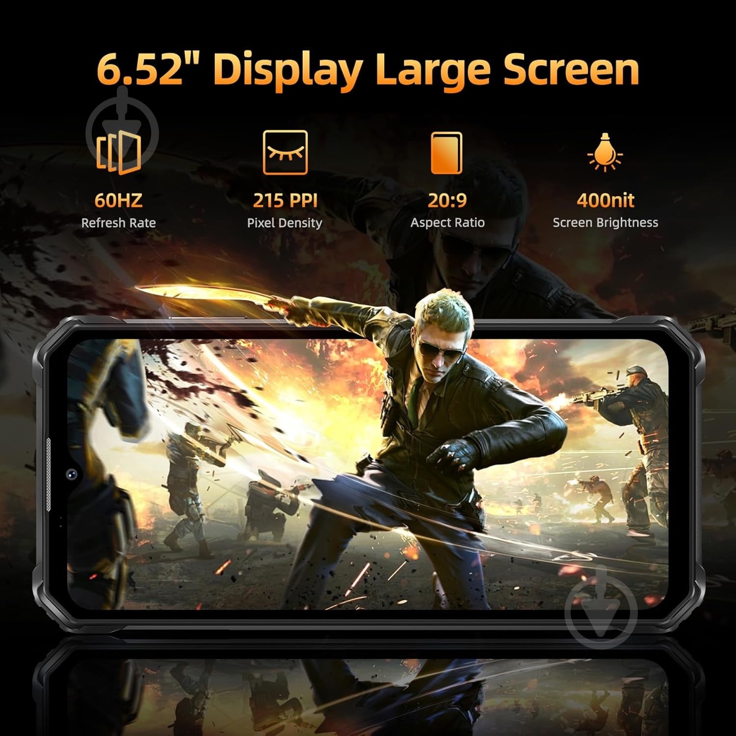 Смартфон Oukitel WP23 Plus 4/128GB black/orange (WP23_Plus_4_128_OR) - фото 10