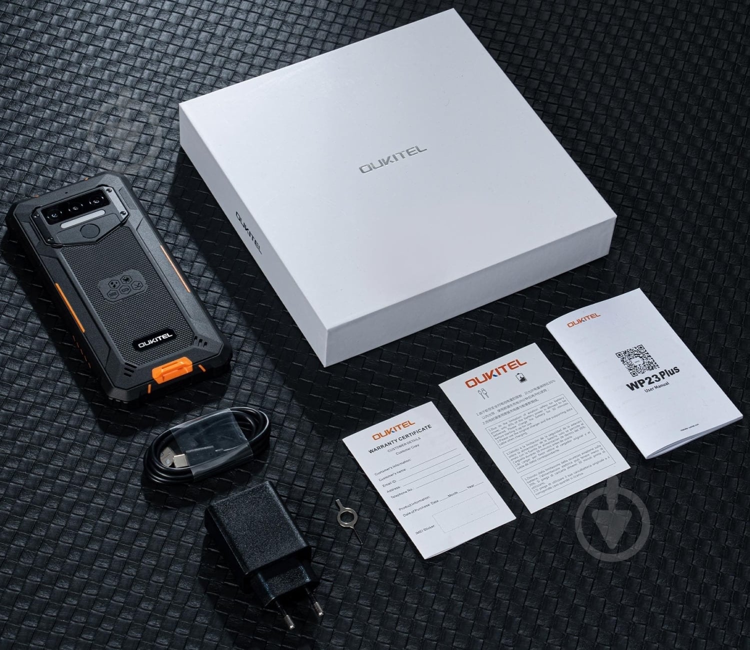 Смартфон Oukitel WP23 Plus 4/128GB black/orange (WP23_Plus_4_128_OR) - фото 7