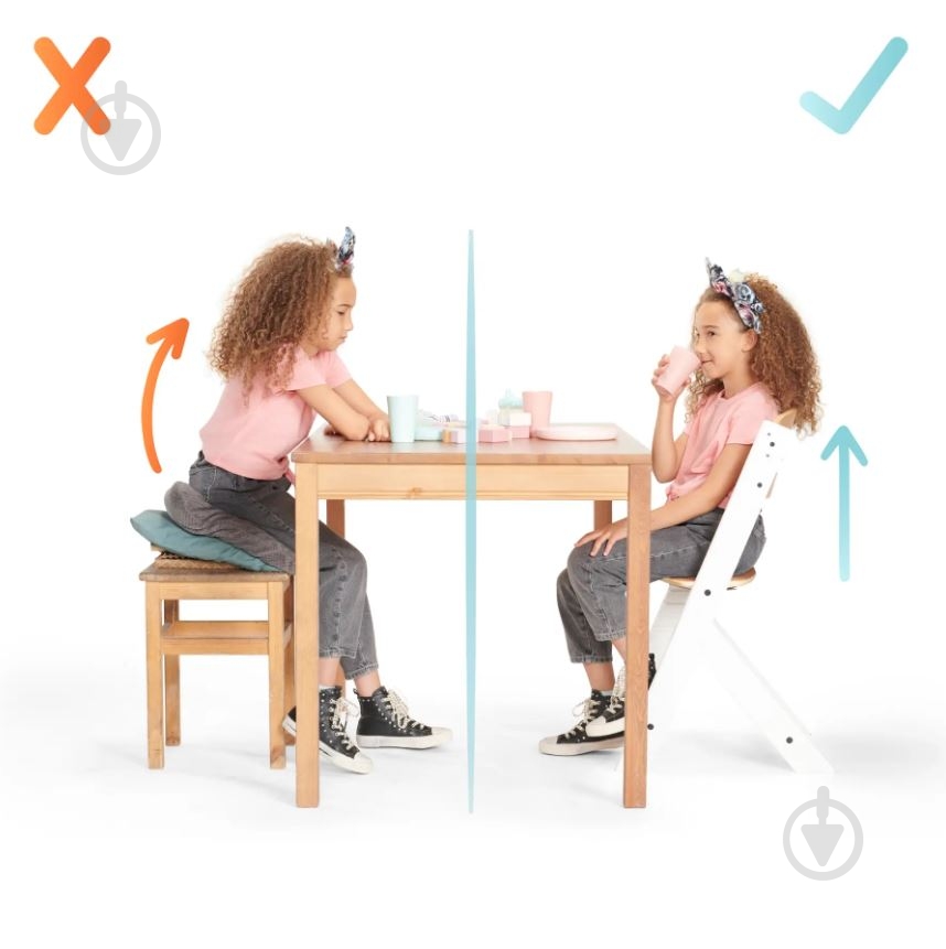 Стульчик для кормления Kinderkraft Enock White Wood с подушкой (KHENOC0PWHT0000) - фото 14