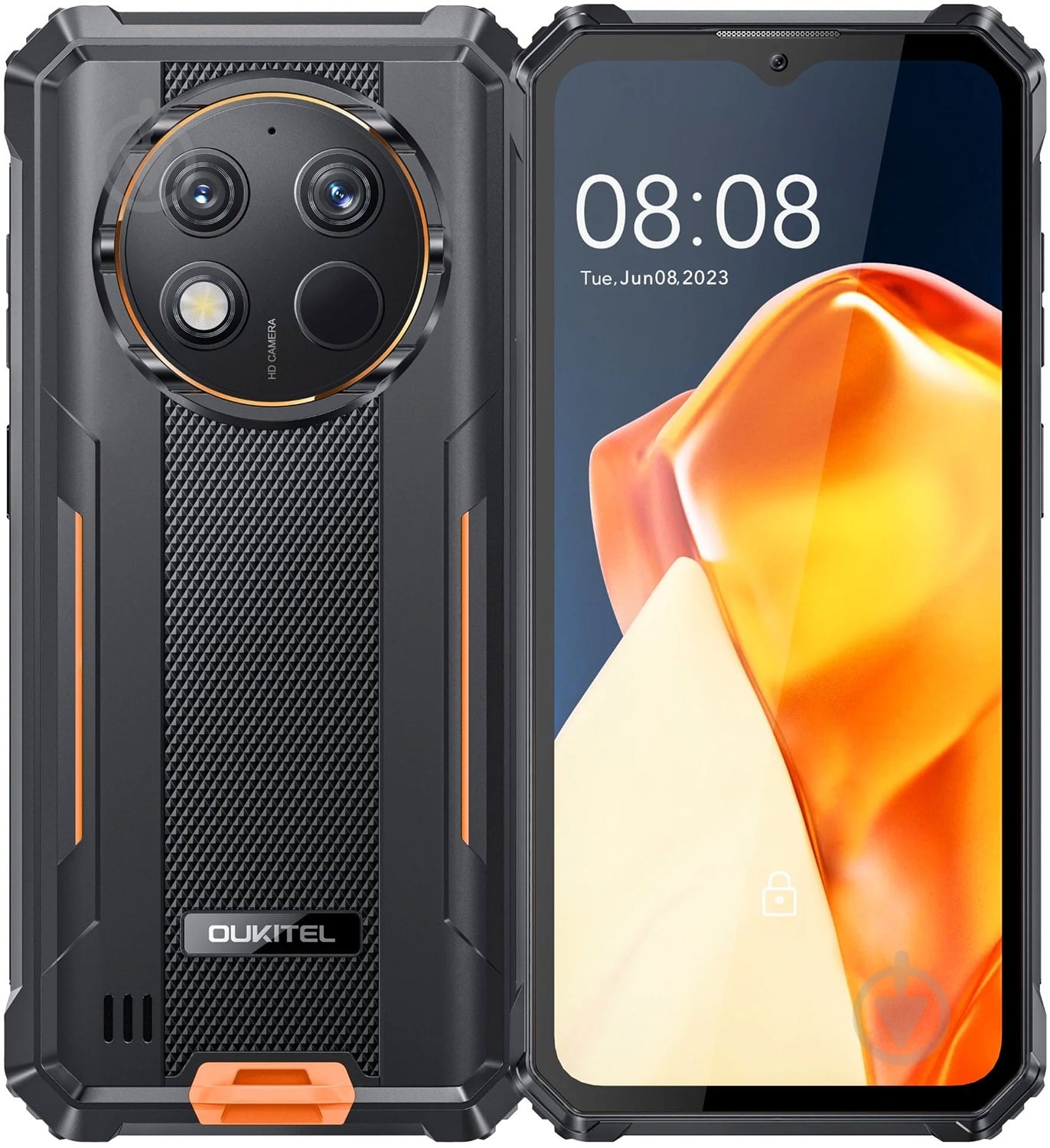 Смартфон Oukitel WP28E 4/64GB black/orange (WP28E_OR) - фото 1