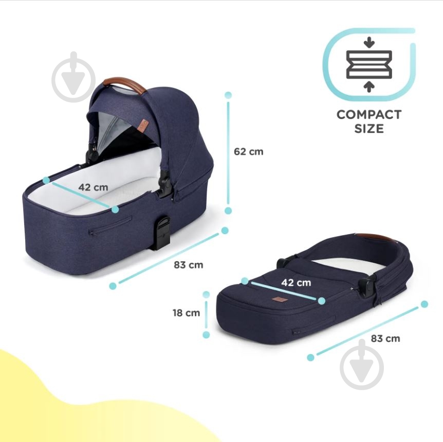 Коляска універсальна 2 в 1 Kinderkraft Everyday Denim KSEVER00DEN2000 - фото 23