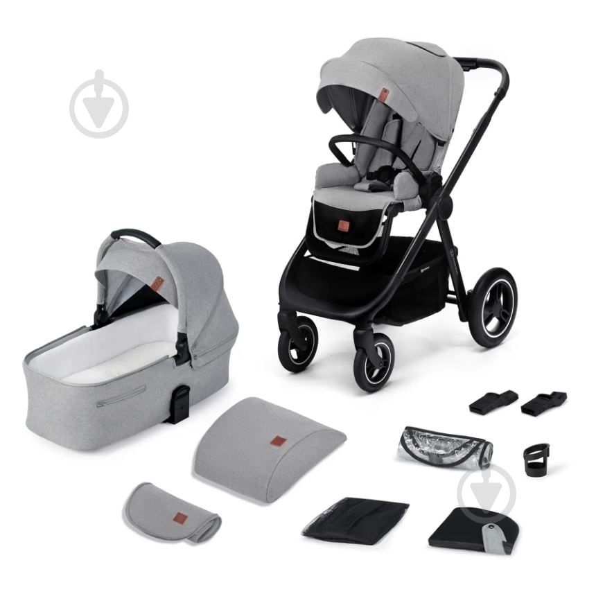 Коляска універсальна 2 в 1 Kinderkraft Everyday Light Gray KSEVER00LGR2000 - фото 2 Коляска універсальна 2 в 1 Kinderkraft Everyday Light Gray KSEVER00LGR2000 - фото 2