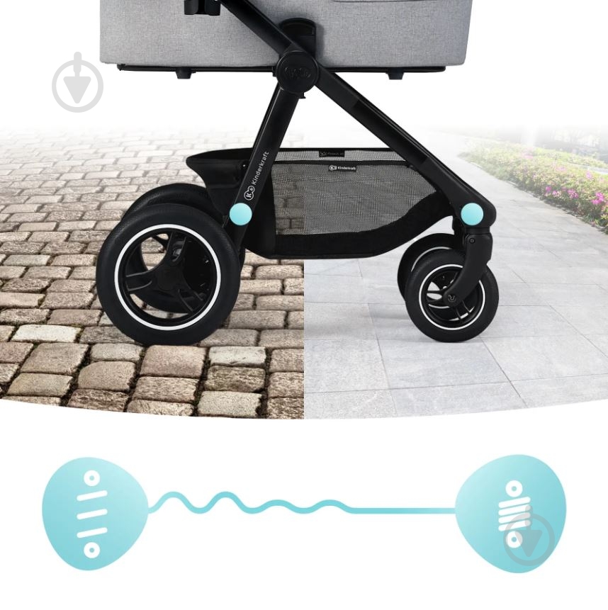 Коляска універсальна 2 в 1 Kinderkraft Everyday Light Gray KSEVER00LGR2000 - фото 25 Коляска універсальна 2 в 1 Kinderkraft Everyday Light Gray KSEVER00LGR2000 - фото 25
