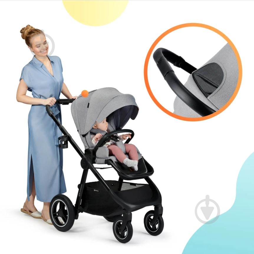 Коляска універсальна 2 в 1 Kinderkraft Everyday Light Gray KSEVER00LGR2000 - фото 35 Коляска універсальна 2 в 1 Kinderkraft Everyday Light Gray KSEVER00LGR2000 - фото 35