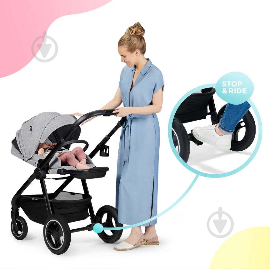 Коляска універсальна 2 в 1 Kinderkraft Everyday Light Gray KSEVER00LGR2000 - фото 36 Коляска універсальна 2 в 1 Kinderkraft Everyday Light Gray KSEVER00LGR2000 - фото 36
