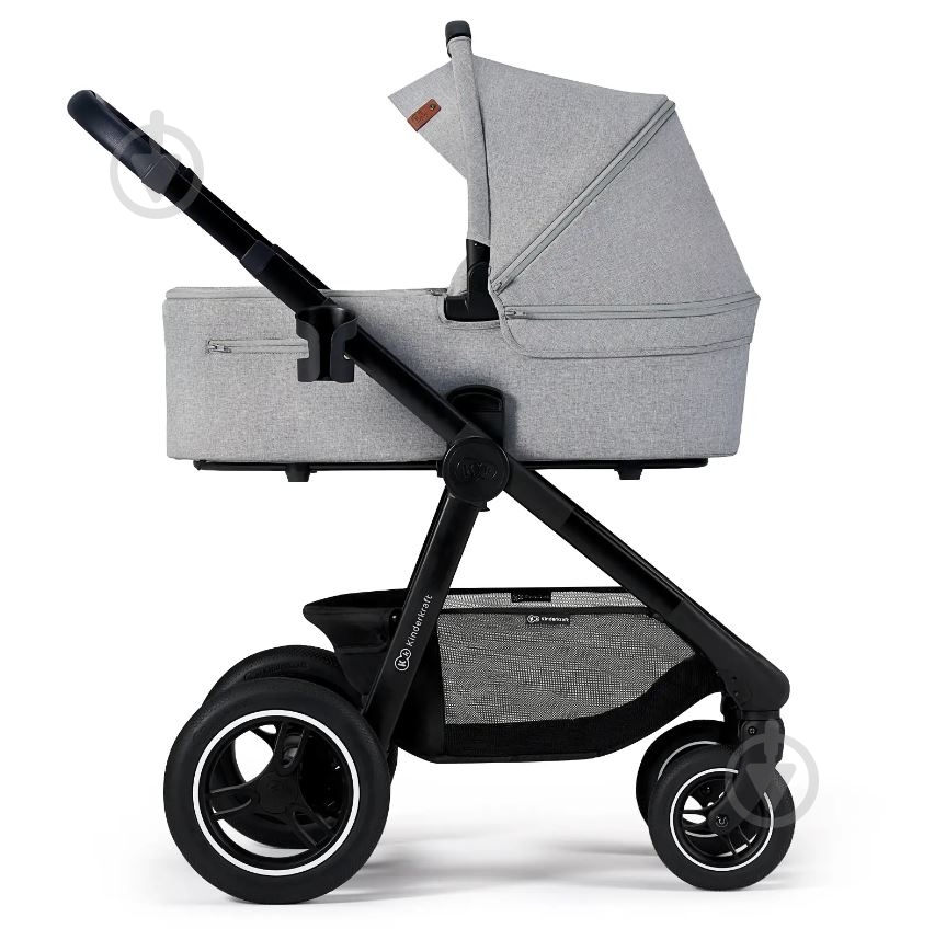 Коляска універсальна 2 в 1 Kinderkraft Everyday Light Gray KSEVER00LGR2000 - фото 3 Коляска універсальна 2 в 1 Kinderkraft Everyday Light Gray KSEVER00LGR2000 - фото 3