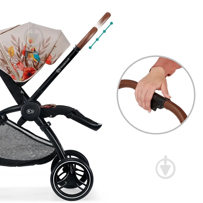 Коляска универсальная 2 в 1 Kinderkraft Evolution Cocoon Bird KKWEVCOBIR2000 - фото 17