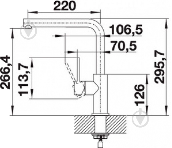 Смеситель для кухни Blanco Lanora 523122 - фото 2