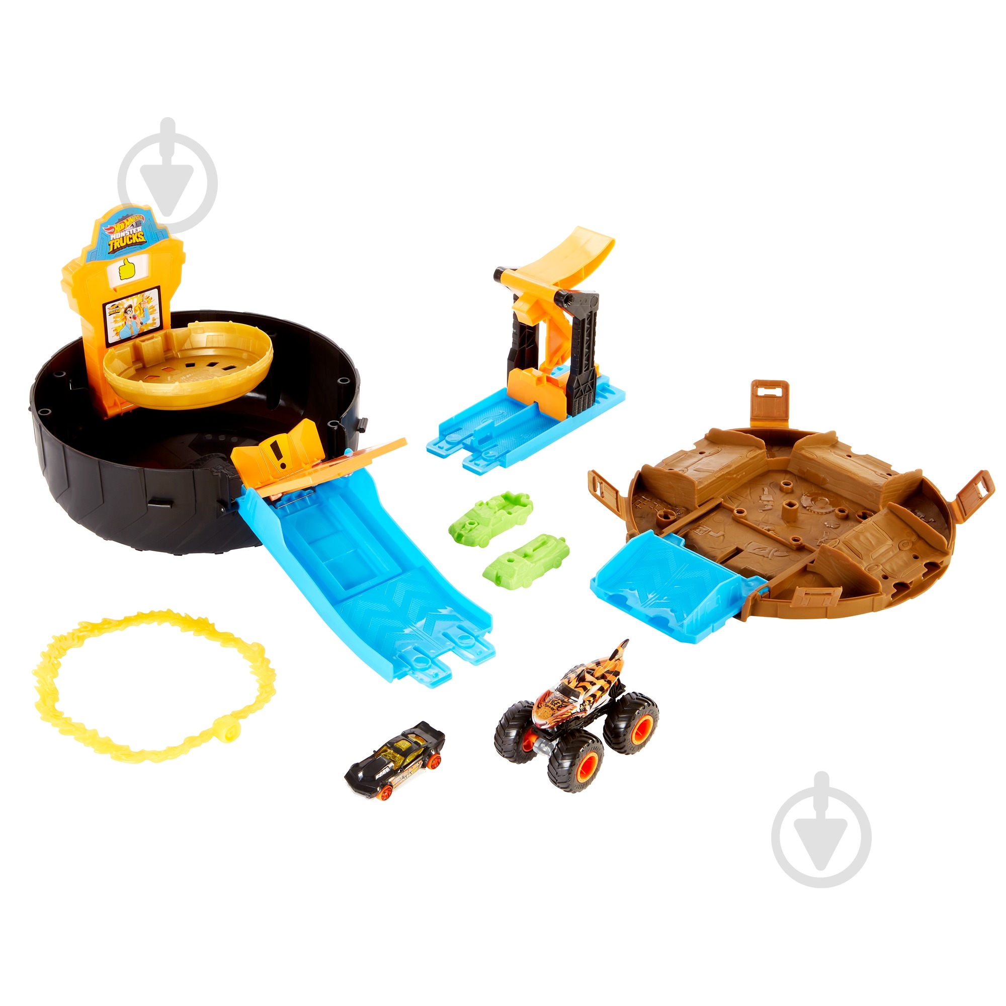 Трек Hot Wheels "Трюки в шине" серии "Monster Trucks" GVK48 - фото 3