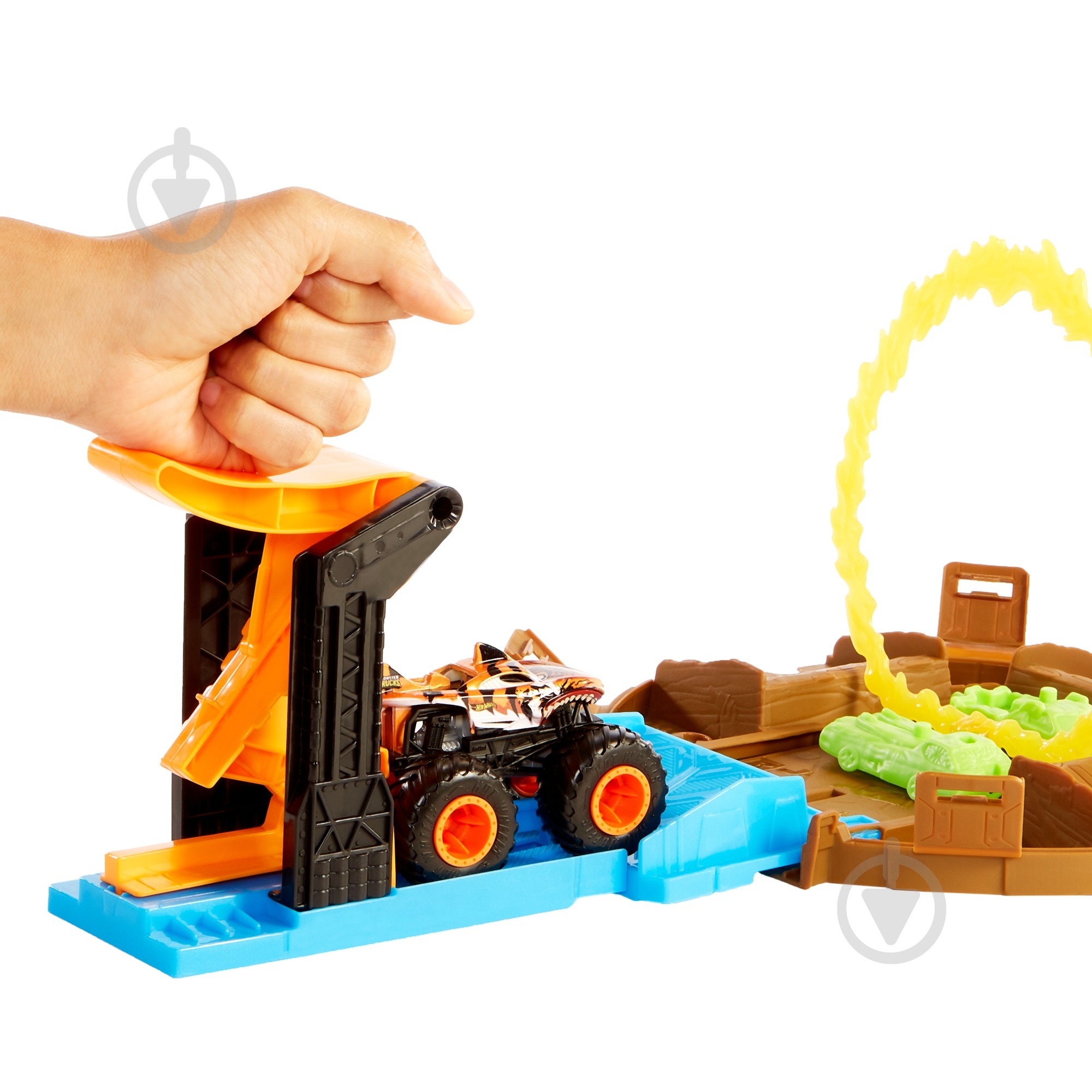 Трек Hot Wheels "Трюки в шине" серии "Monster Trucks" GVK48 - фото 5