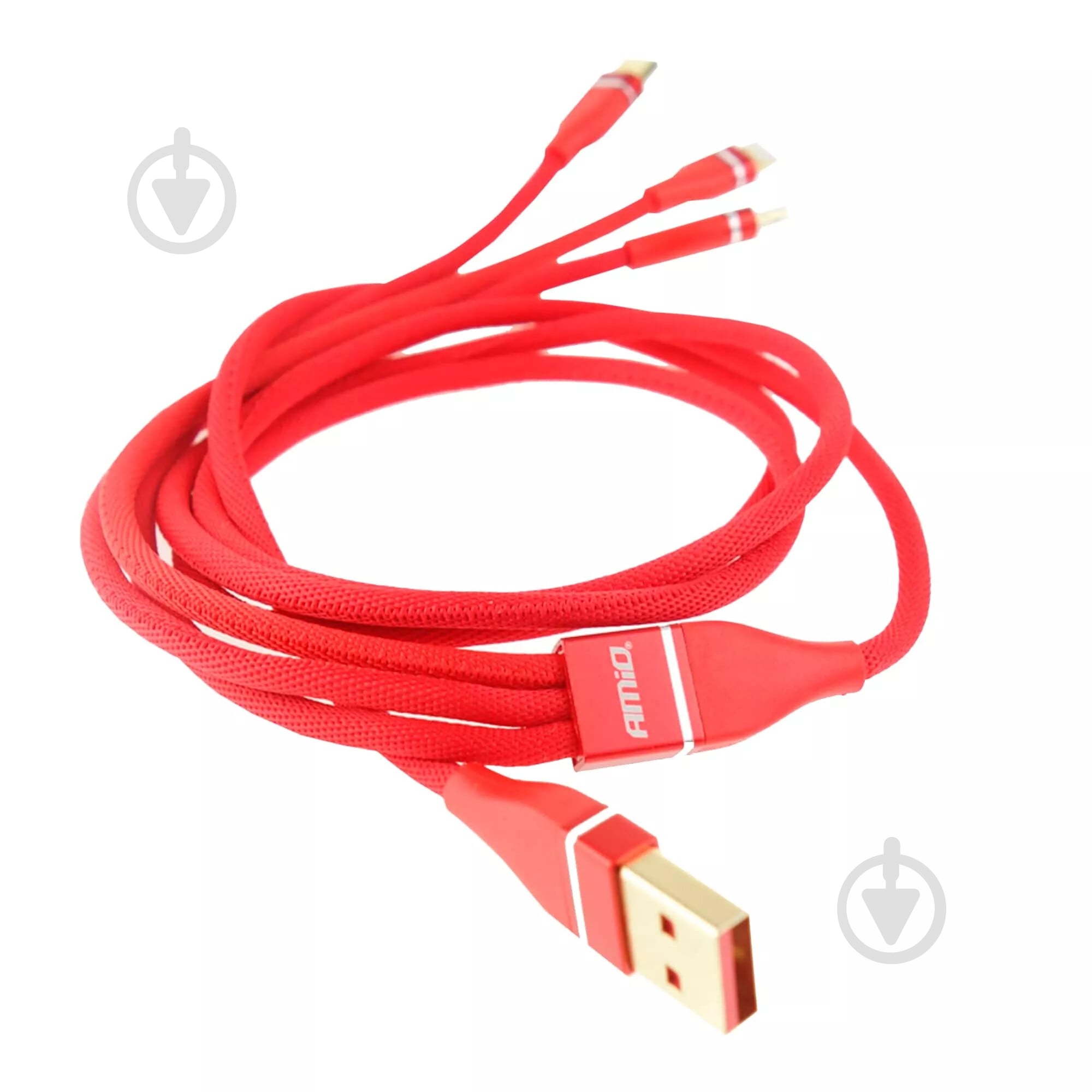Кабель AMiO 3 в 1 Lightning/USB C/micro USB 3.1A 120 см (02178) - фото 1