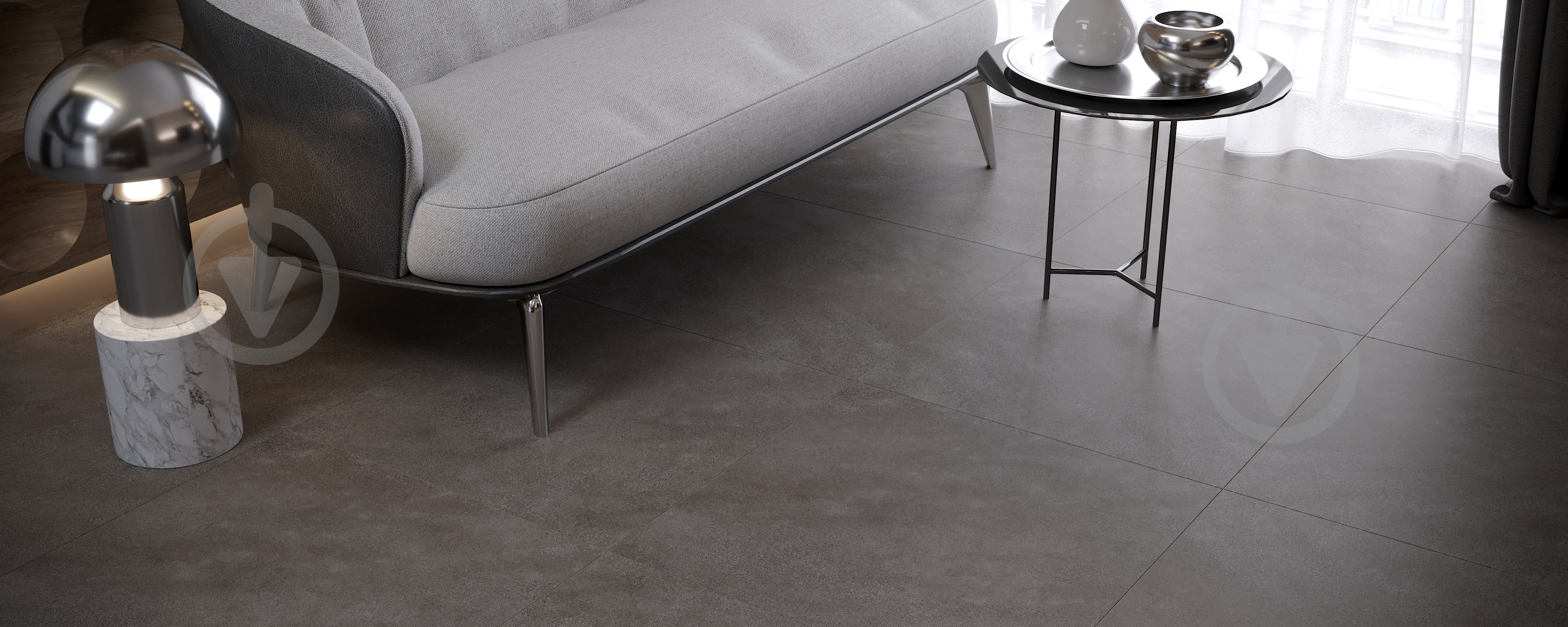 Плитка Allore Group Gallo Dark Grey F PC R Mat 60x60 см - фото 8