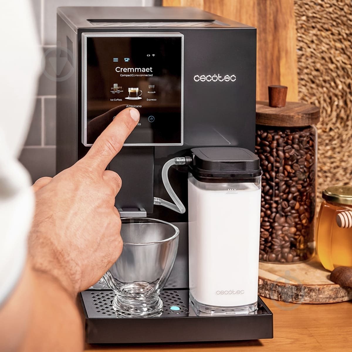 Кофемашина CECOTEC Cremmaet Compactccino Connected Black Silver (CCTC-01463) - фото 5