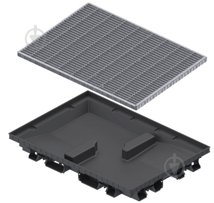 Поддон пластиковый Vodaland Step 600х400x70 мм с решеткой - фото 2