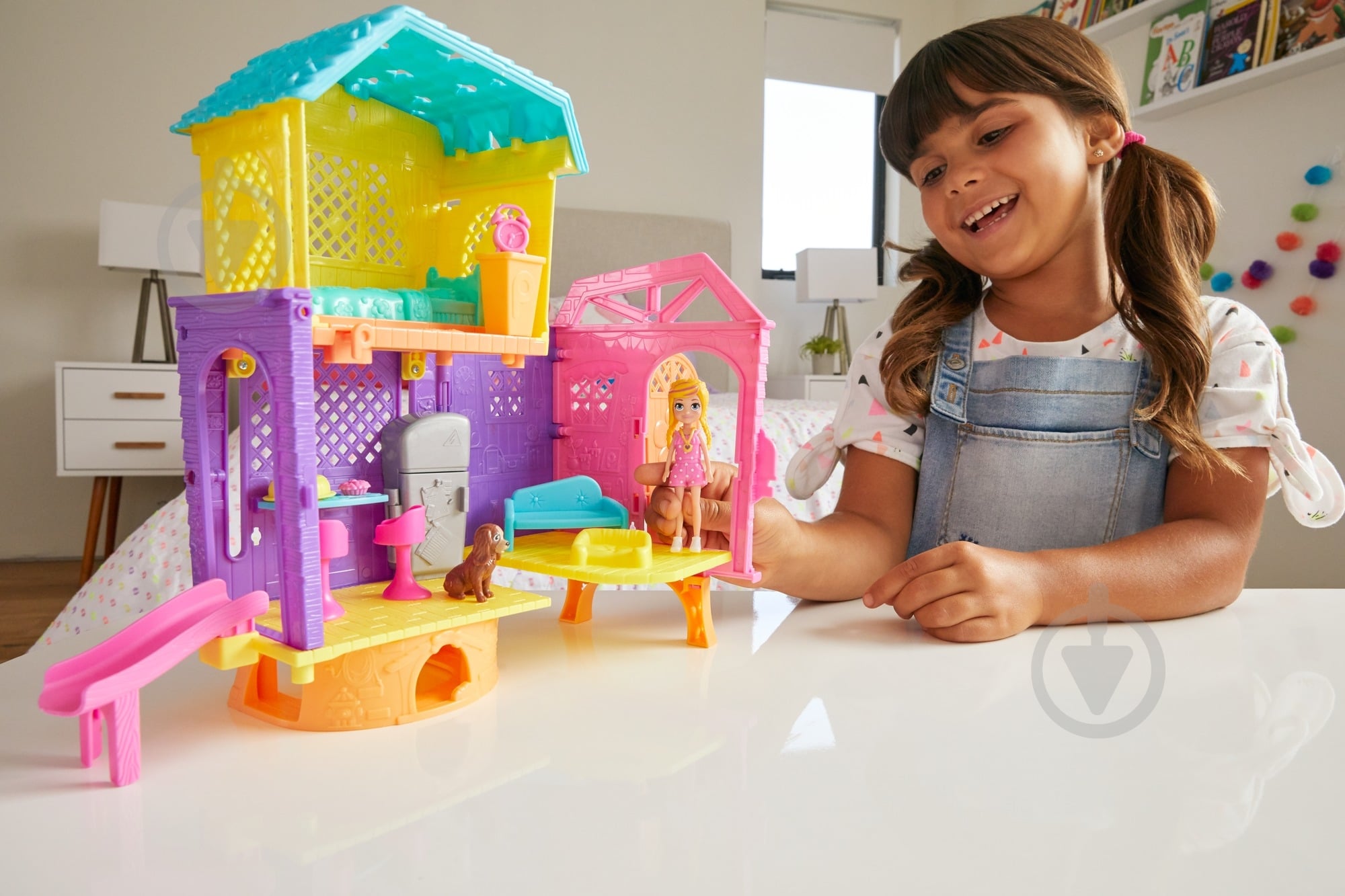 Набір з лялькою Polly Pocket Літній будиночок GMF81 - фото 2 Набір з лялькою Polly Pocket Літній будиночок GMF81 - фото 2