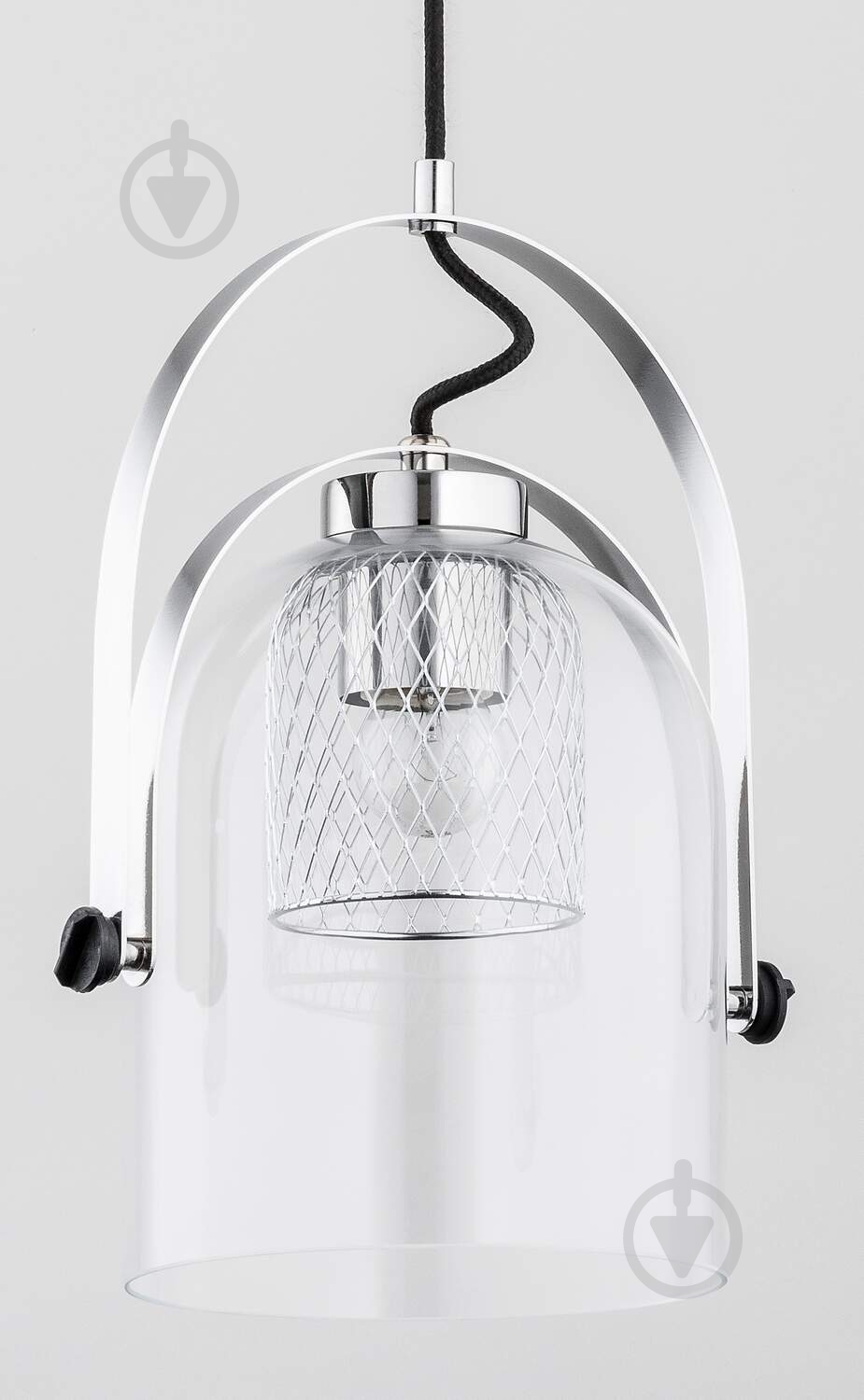 Подвес ALFA Garanti Glass 1x60 Вт E27 хром 60656 - фото 2