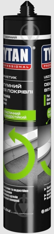 Герметик бітумний Tytan Professional для покрівлі чорний 280 мл - фото 2