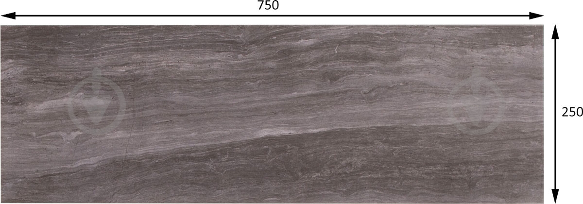 Плитка Allore Group Travertine Anthracite W M 25x75 NR Satin 1 - фото 6
