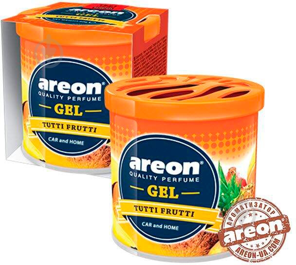 Ароматизатор на панель приладів АРЕОН гель консерва Тутті Фрутті - фото 2