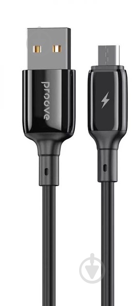 Кабель Proove Flex Metal Micro USB 2.4A 1 м чорний (CCFM20001301) - фото 1