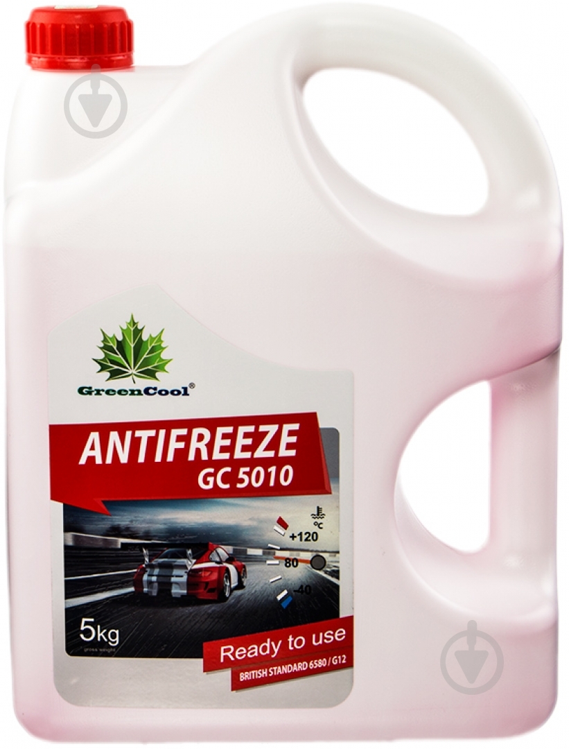 Антифриз GreenCool GC5010 до -40 °C G12 готовий 4,2 л червоний (1685) - фото 1