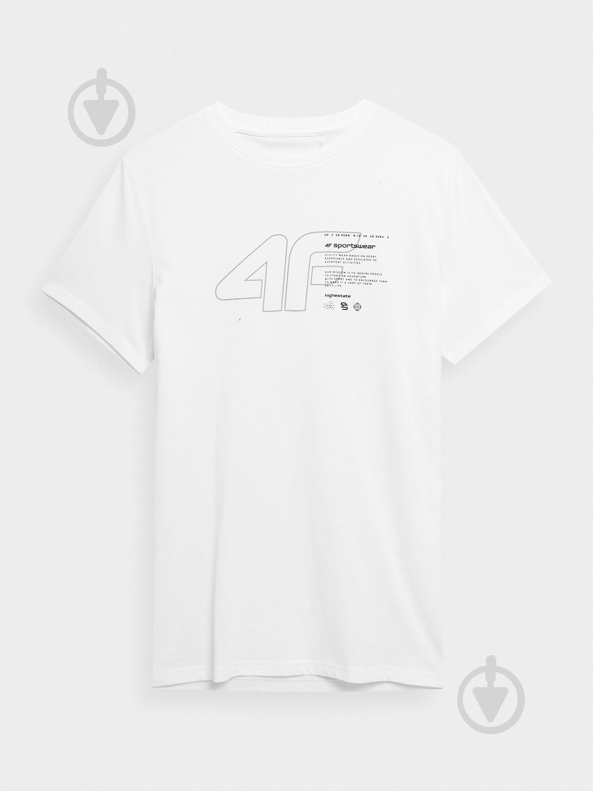Футболка 4F 4FSS23TTSHM303-10S р.2XL білий - фото 3