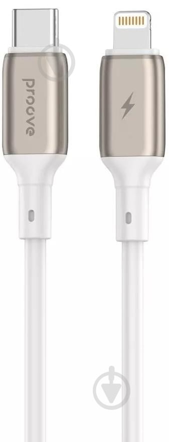 Кабель Proove Flex Metal Type-C - Lightning 27W 1 м белый (CCFM27002102) - фото 1 Кабель Proove Flex Metal Type-C - Lightning 27W 1 м белый (CCFM27002102) - фото 1