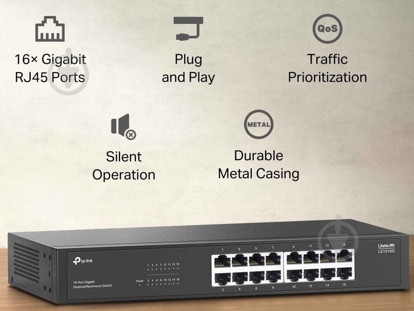Коммутатор TP-Link LS1016G - фото 6