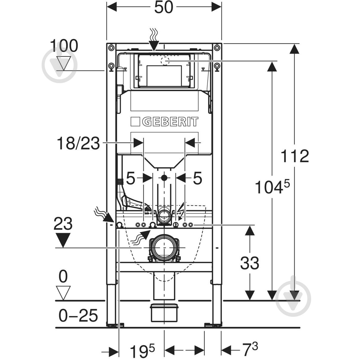 Система инсталляции Geberit для подвесного унитаза с бачком - фото 3 Система инсталляции Geberit для подвесного унитаза с бачком - фото 3