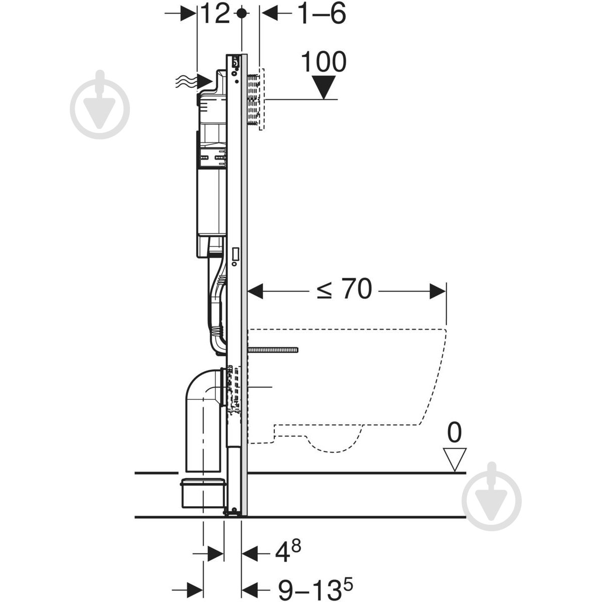 Система инсталляции Geberit для подвесного унитаза с бачком - фото 4 Система инсталляции Geberit для подвесного унитаза с бачком - фото 4