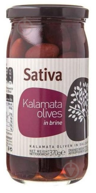 Оливки Sativa Каламата целые в рассоле - фото 1